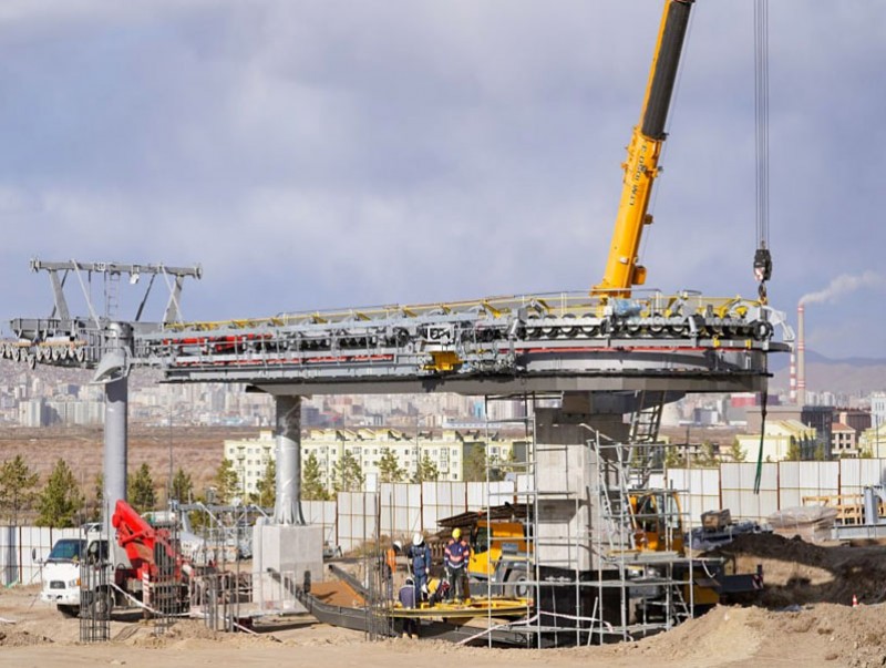 Дүүжин замын тээвэр төслийн Яармаг дахь буудлын эргэлтийн зам төмрийг суурилууллаа